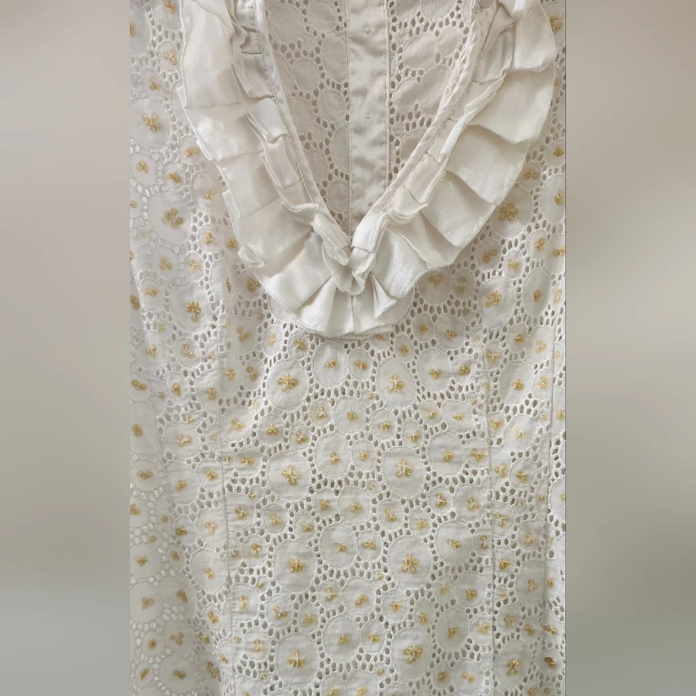 Bebe Cream Ruffle Top - Picture 3 of 6